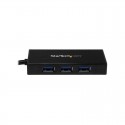 3 Port Portable USB 3.0 Hub with Gigabit Ethernet Adapter NIC - Aluminum w/ Cable
