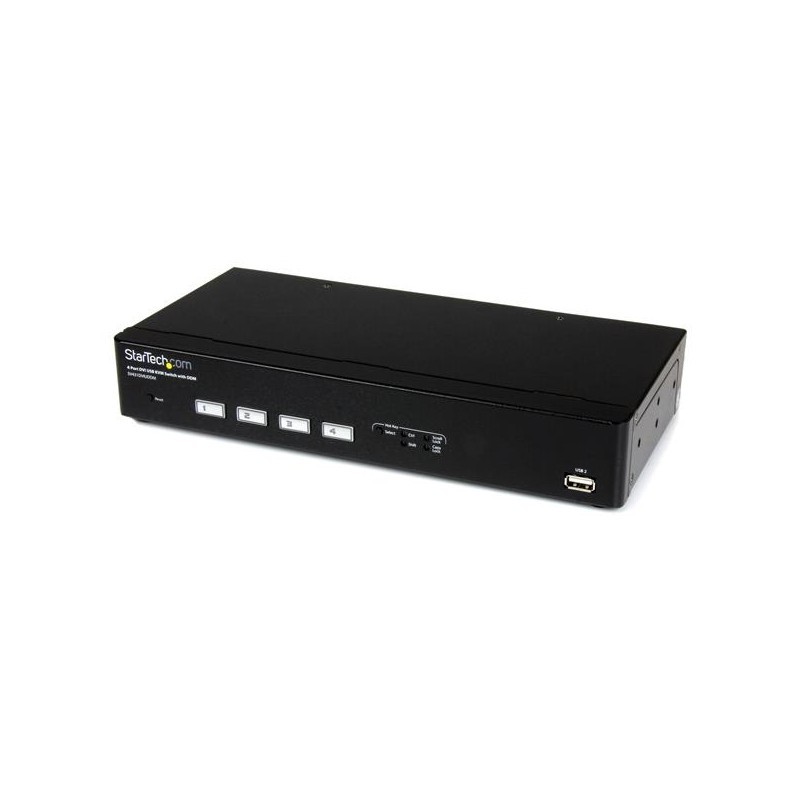 4 Port USB DVI KVM Switch with DDM Fast Switching