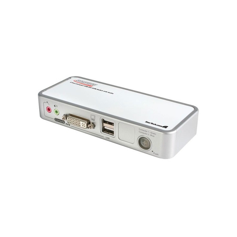 Port USB DVI KVM Switch with Audio and Cables  KVM Switches