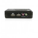 StarTech.com 2 Port Black USB KVM Switch Kit with Audio and Cables