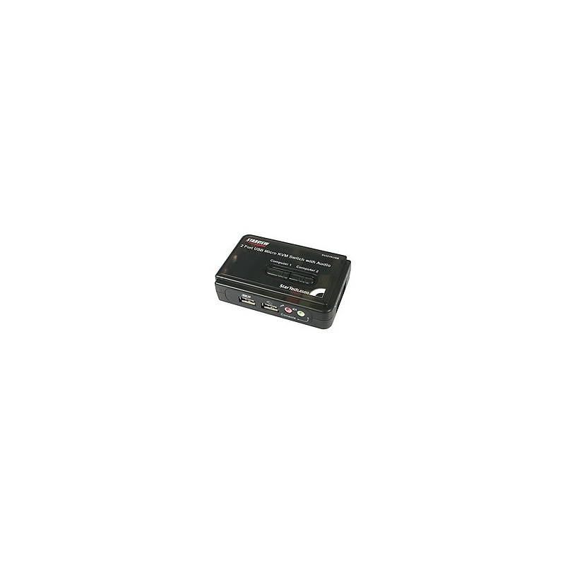 StarTech.com  2 Port Black USB KVM Switch Kit with Audio and Cables
