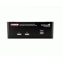 StarTech.com  2 Port DVI VGA Dual Monitor KVM Switch USB with Audio &amp;amp; USB 2.0 Hub