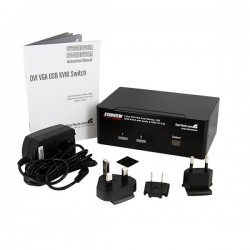 StarTech.com  2 Port DVI VGA Dual Monitor KVM Switch USB with Audio &amp;amp; USB 2.0 Hub