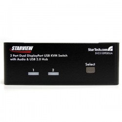 StarTech.com 2 Port Dual DisplayPort USB KVM Switch w/ Audio &amp;amp; USB Hub