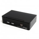 StarTech.com 2 Port DVI + USB KVM Switch with Audio - KVM switch - USB 2.0 Hub - 2 ports - 1 local user - 1U