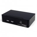 StarTech.com 2 Port High Resolution USB DVI Dual Link KVM Switch with Audio - KVM / audio / USB switch - USB - 2 p