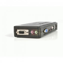 StarTech.com  4 Port Black USB KVM Switch Kit with Cables and Audio