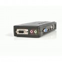 StarTech.com 4 Port Black USB KVM Switch Kit with Cables and Audio
