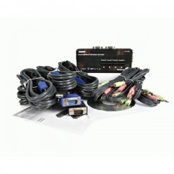 StarTech.com  4 Port Black USB KVM Switch Kit with Cables and Audio