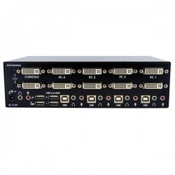 StarTech.com  4 Port Dual DVI USB KVM Switch with Audio &amp;amp; USB 2.0 Hub