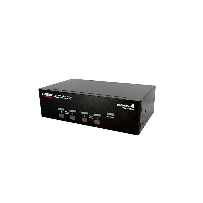 StarTech.com 4 Port Dual DVI USB KVM Switch with Audio &amp;amp; USB 2.0 Hub