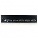 StarTech.com 4 Port 1U Rack Mount USB KVM Switch with OSD - KVM switch - USB - 4 ports - 1 local user - 1U - exter