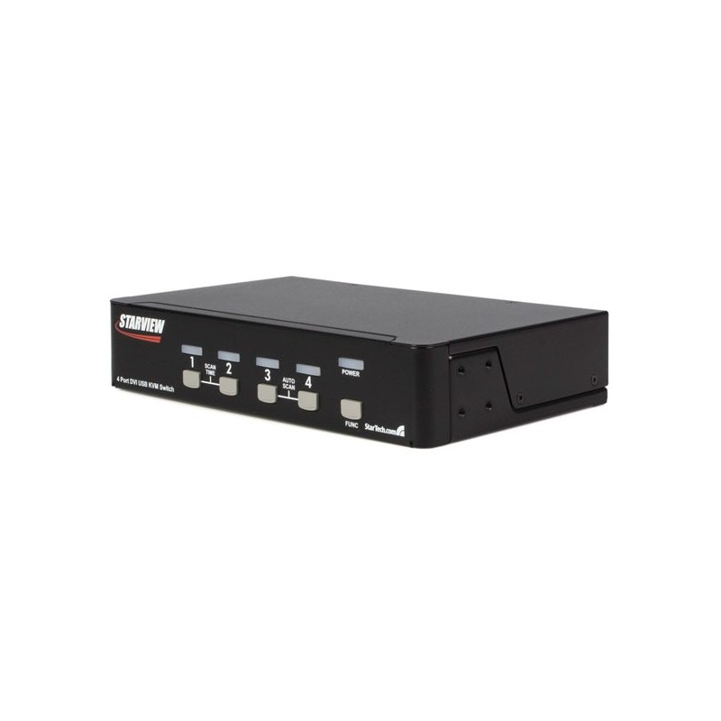 StarTech.com 4 Port High Resolution USB DVI Dual Link KVM Switch with Audio - KVM / audio / USB switch - USB - 4 p
