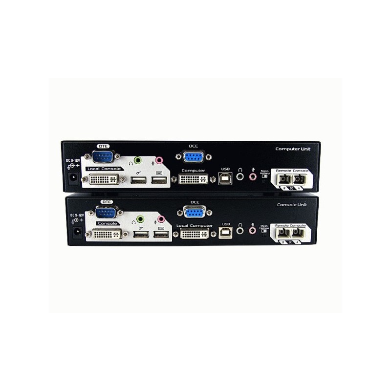 USB DVI KVM Console Extender w/ Serial & Audio Over MM