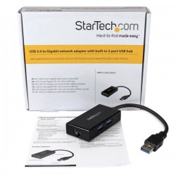 StarTech.com USB 3.0 to Gigabit Network Adapter with Built-In 2-Port USB Hub | StarTech.com Network Cards & Adapters