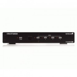 StarTech.com 4 Port VGA Video Audio Switch with RS232 control - Video/audio splitter - 4 ports