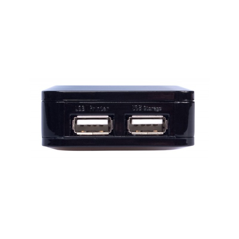 USRobotics USR808710 2 x USB 2.0, 1 x RJ-45, Gigabit Ethernet Negro Mini Adaptador NAS