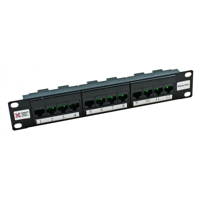 Cat5e 8 Port + 4 Port Telephone Host Panel