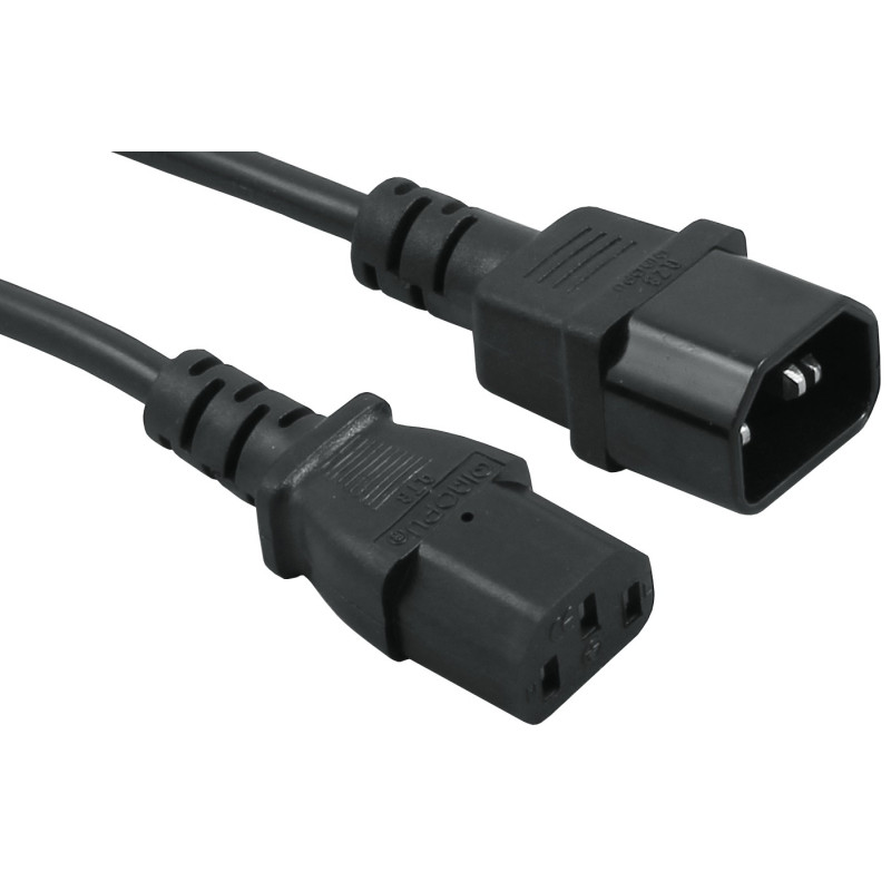 IEC C14 Male - IEC C13 Female Power Extension/Jumper Lead IEC C14 Male - IEC C13 Female Power Extension/Jumper Lead