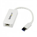 StarTech.com USB 3.0 to Gigabit Ethernet Adapter NIC w/ USB Port - White