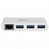 StarTech.com 3-Port USB 3.0 Hub plus Gigabit Ethernet - USB-C - White | StarTech.com Network Cards & Adapters