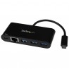 StarTech.com 3-Port USB-C Hub with Gigabit Ethernet and Power Delivery - USB-C to 3x USB-A - USB 3.0 Hub | StarTech.com Network 