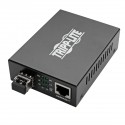 Tripp Lite Gigabit Multimode Fiber to Ethernet Media Converter, 10/100/1000 LC, International Power Supply, 850 nm, 550 m