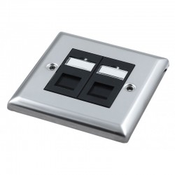 Cat5e UTP RJ45 Loaded Metal Faceplates