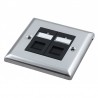 Cat5e UTP RJ45 Loaded Metal Faceplates