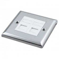 Cat5e UTP RJ45 Loaded Metal Faceplates