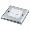Cat5e UTP RJ45 Loaded Metal Faceplates