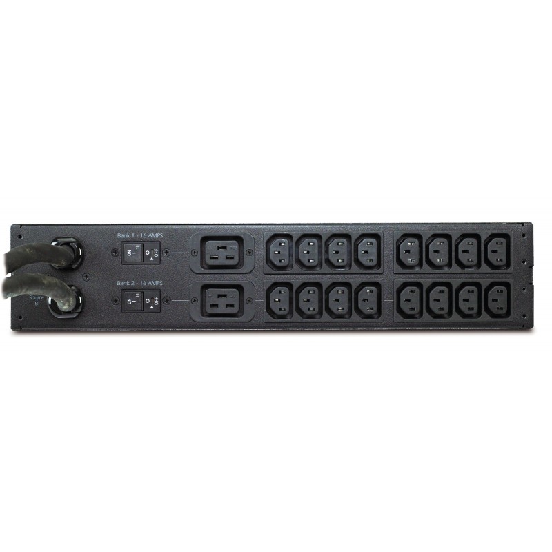 APC Rack ATS, 230V, 32A, IEC309 in, (16)C13 (2)C19 out APC Rackmount