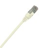 White Cat5e patch lead with latch protection;