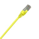 Yellow Cat5e patch lead with latch protection;