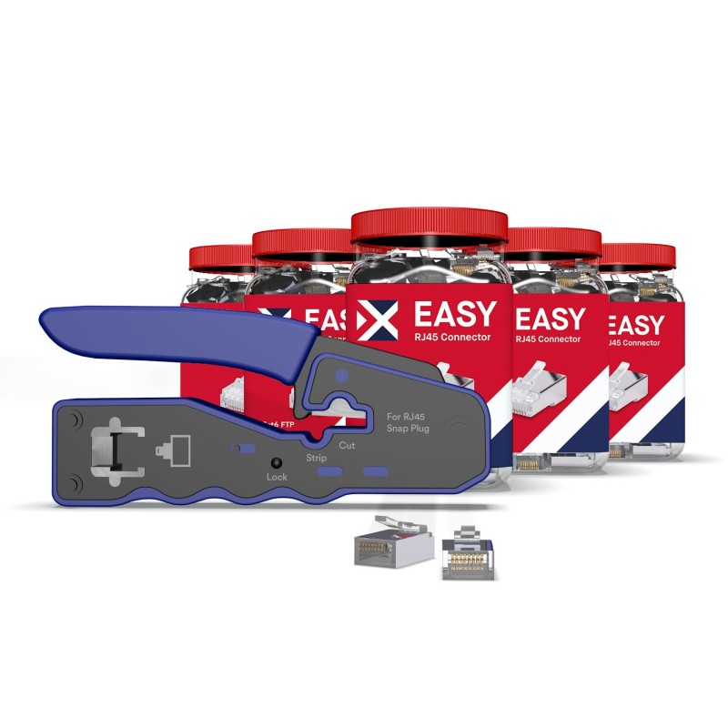 Connectix Easy RJ45 Crimp Tool for terminating Cat6 UTP and FTP Plugs//Connectors