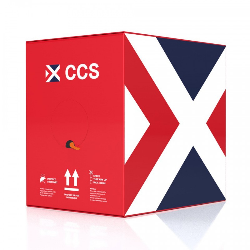  Connectix Orange 001-003-003-08 U/FTP Solid Ethernet CAT6a Cable Reel / Box