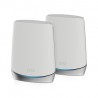 Netgear Orbi WiFi6 wireless router Tri-band (2.4 GHz / 5 GHz / 5 GHz) Gigabit Ethernet Stainless steel, White