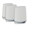 Netgear Orbi WiFi 6 wireless router Tri-band (2.4 GHz / 5 GHz / 5 GHz) Gigabit Ethernet Stainless steel, White