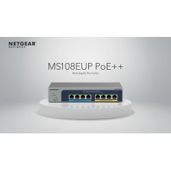 NETGEAR 8-port Ultra60 PoE++ Multi-Gigabit (2.5G) Ethernet Plus Switch Unmanaged L2/L3 2.5G Ethernet (100/1000/2500) Power over 