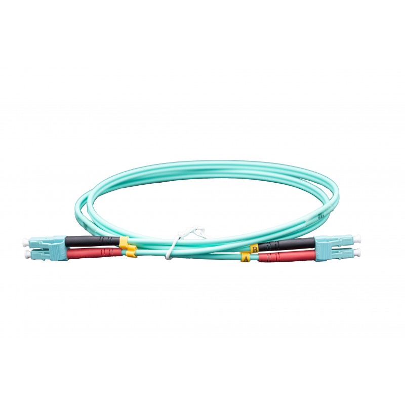 0.5 Metre LC/PC-LC/PC Dx Aqua OM3 Lead