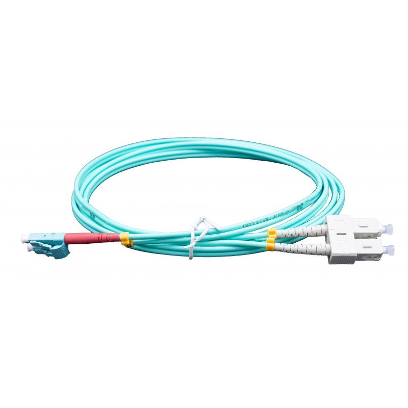 1 Metre LC/PC-SC/PC Dx Aqua OM3 Lead