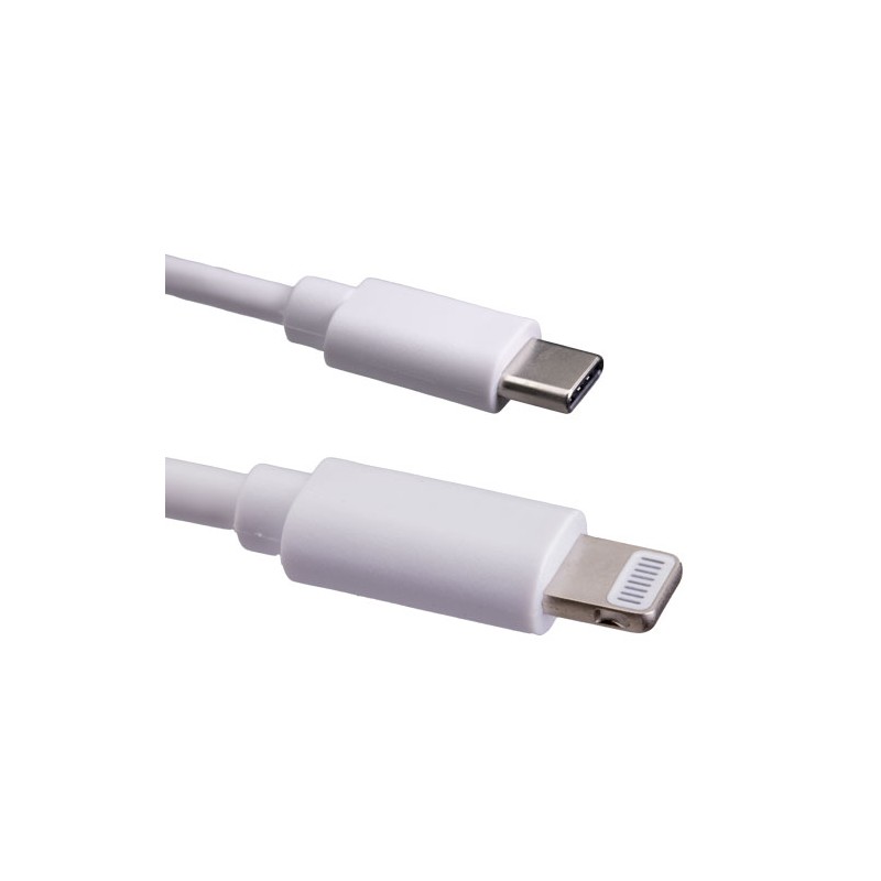 USB 3.1c Male - Lightning MFI Cable White