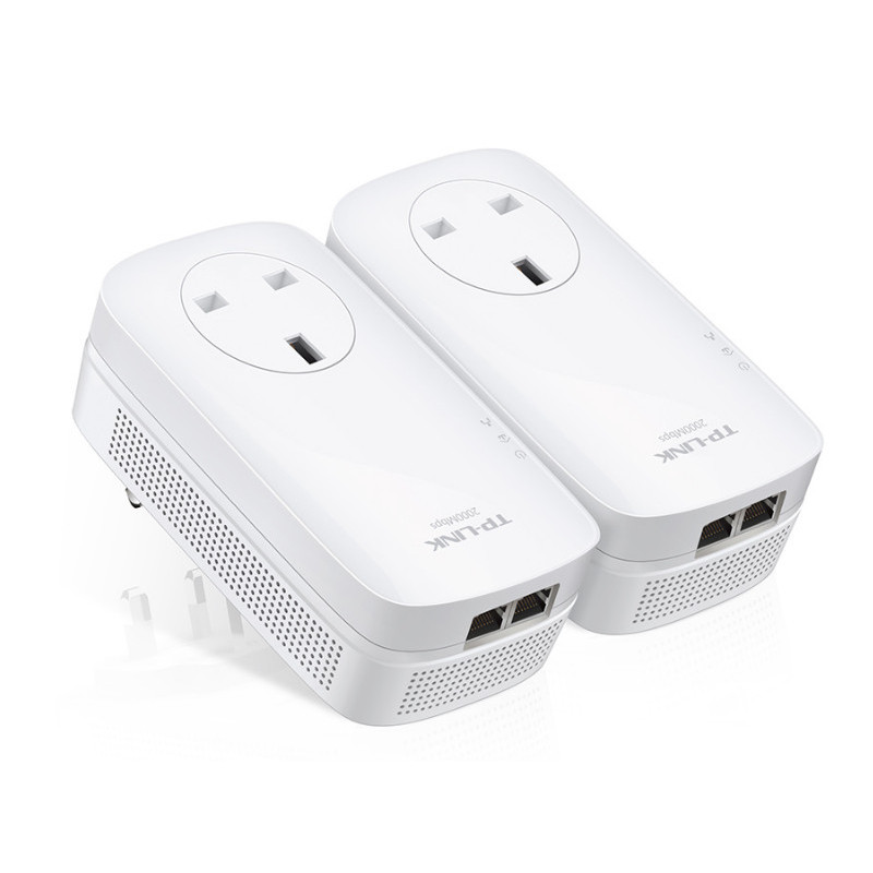 P-Link AV2000 2-Port Gigabit Passthrough Powerline Starter Kit