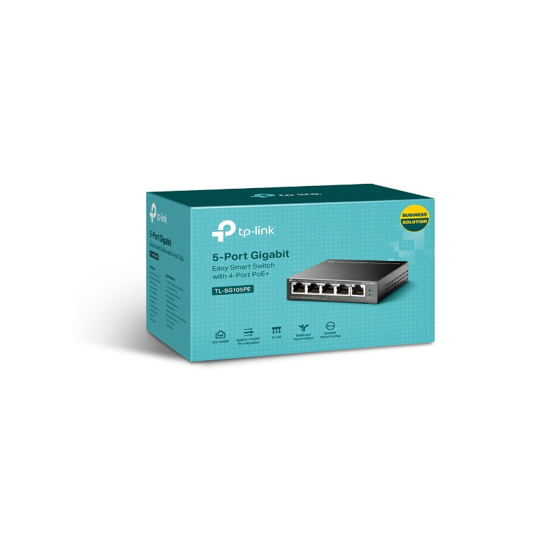 TP-Link 5-Port Gigabit Easy Smart PoE Switch with 4-Port PoE+