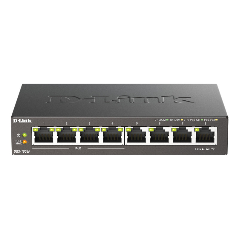 -Link D-Link 8-Port Gigabit PoE Unmanaged Desktop Switch