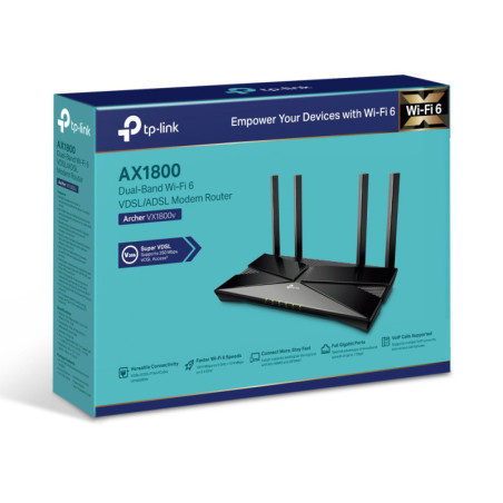 P-Link AX1800 Dual-Band Wi-Fi 6 VDSL/ADSL Modem Router