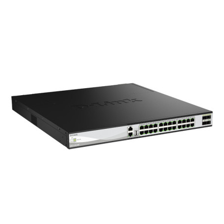-Link 28-Port 10G Multi-Gigabit Layer 3 Stackable PoE++ Managed Switch with 25G Uplinks