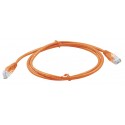 Orange Cat5e patch lead with a short boot