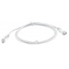 White Cat5e patch lead with a short boot