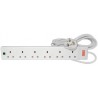 6 Way Surge Protected 13 Amp UK Mains Extension